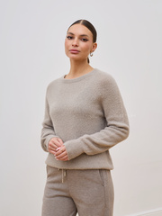 Джемпер из шерсти альпаки в цвете капучино