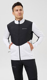 Премиальный костюм для лыж и зимнего бега Nordski Hybrid Pro 2.0 White/Black мужской