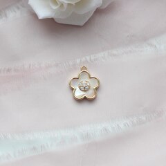 УЦЕНКА!!! Подвеска Цветок с перламутром 18*16 мм, позолота, У058