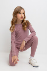 джемпер  для девочки  К 302154-1/серая пудра