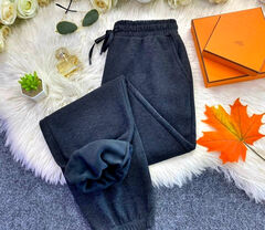 Тёплые штаны женские, размер 52-56, цвет чёрный