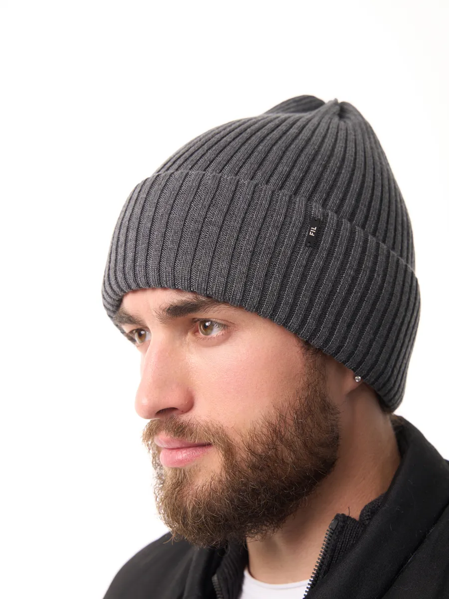 Шапка осенняя бини вязаная зима