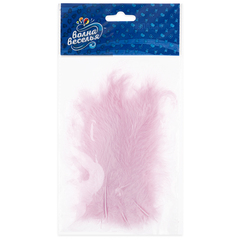 Перья Холодный сиреневый, 12*15 см, 30 шт.