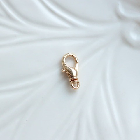 Замок карабин, 12*5 мм, позолота З010