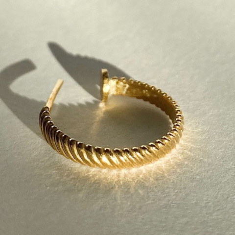 Серьги FALX RINGS позолота