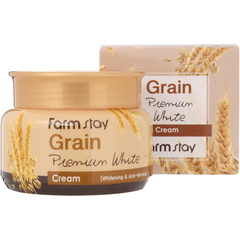 FarmStay Крем осветляющий с маслом ростков пшеницы - Grain premium white cream, 100г