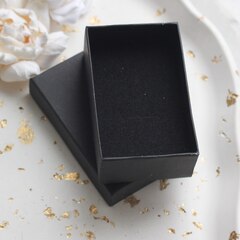 Упаковка, коробка для украшений с ложементом 7*9 см, 1 шт, чёрная, КР002