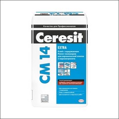 Клей для плитки для внутренних и наружных работ CERESIT СМ 14 (белый)