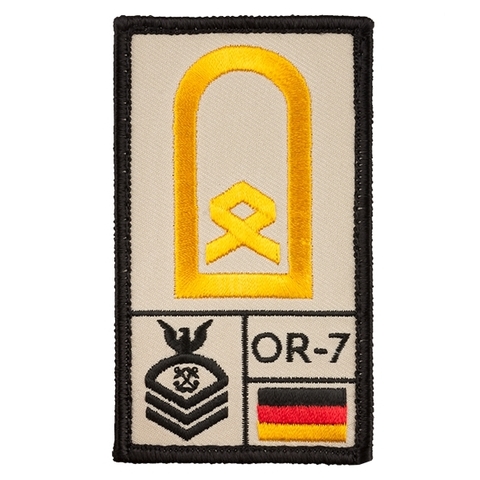 Café Viereck Rank Patch Hauptbootsmann sand