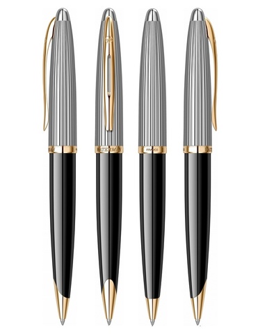 Ручка шариковая Waterman Carene DeLuxe Black & Silver GT (S0700000)