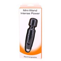 Черный мини-вибромассажер MINI WAND INTENSE POWER - 13,5 см. - 