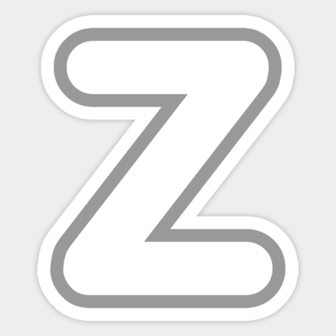 Наклейка «Z» (белая округлая)