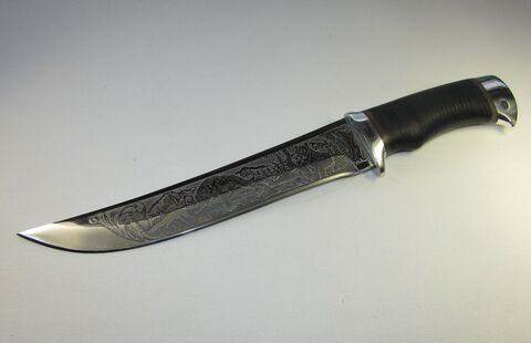 Нож туристический НС-13 Пара волков (40Х10С2М) гравировка, алюминиевые вставки (Златоуст)