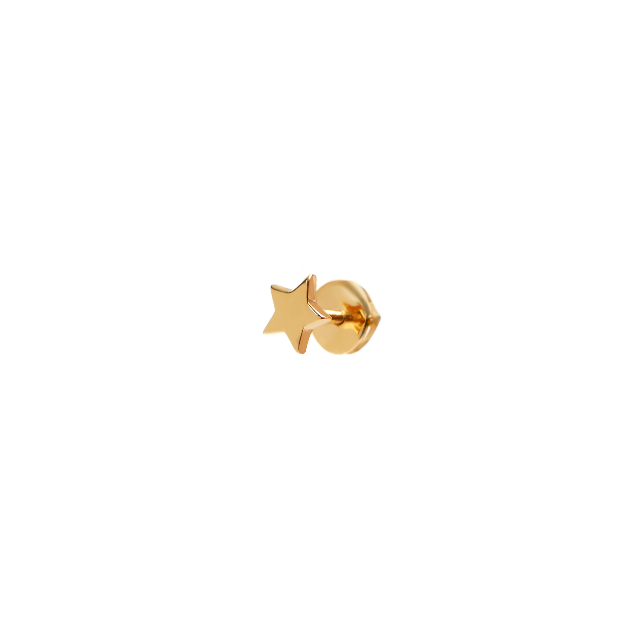 VIVA LA VIKA Пусет Plain Star Stud Earring – Gold viva la vika пусет diamond open heart stud earring – gold