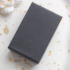 Упаковка, коробка для украшений с ложементом 7*9 см, 1 шт, чёрная, КР002