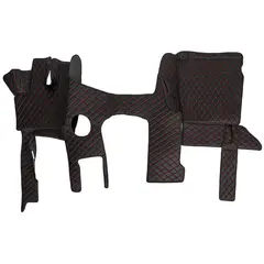 Ковры 3D SHACMAN X3000 (экокожа, черный, красная строчка)
