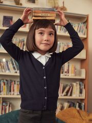 Кардиган школьный для девочки Next C123-160, Темно-синий