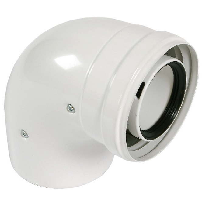 Отвод раздельного дымохода Baxi DN DN 80 мм. 90° алюминиевый KHG 71401801-