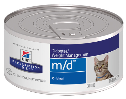 купить хиллс Hill’s™ Prescription Diet™ Feline m/d™ Diabetes/Weight Management with Chicken  консервы (влажный корм) для взрослых кошек. диетический рацион при сахарном диабете, ожирении