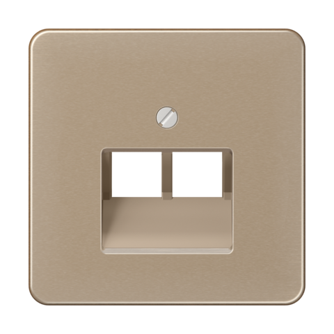 Розетка компьютерная, двойная UAE, кат.6, экранированная. Цвет Золотая бронза. JUNG CD. EPUAE8-8UPOK6+CD569-2UAGB