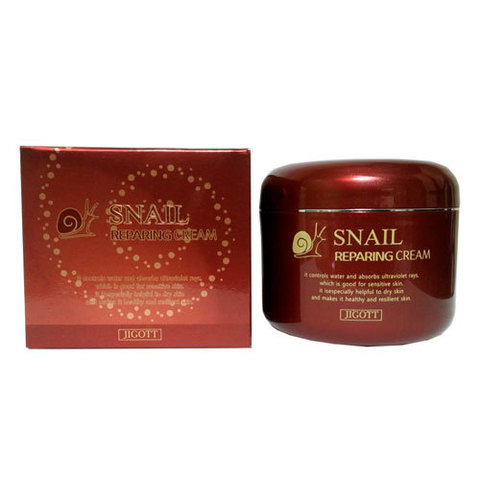 Jigott Snail Reparing Cream - Антивозрастной крем с муцином улитки