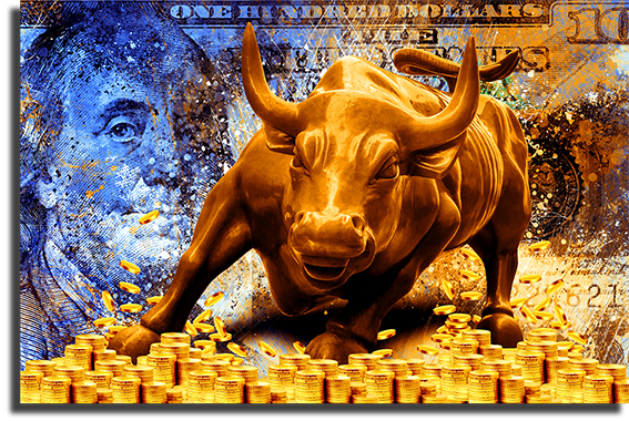 Постер Золотой бык – купить по низкой цене с доставкой по России |  Интернет-магазин модульных картин Picasso