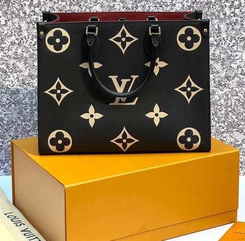 Сумка Louis Vuitton Onthego черный/бежевый