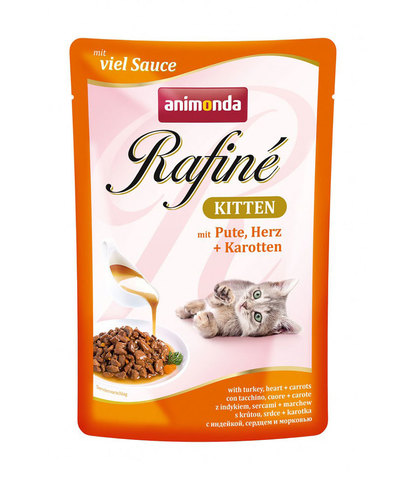 Animonda Rafine Kitten пауч для котят (с индейкой, сердцем и морковью) 100г