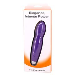 Фиолетовый мини-вибромассажер ELEGANCE INTENSE POWER - 14 см. - 