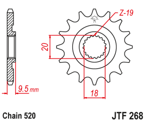 Звезда ведущая JTF268-13