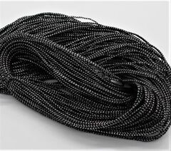 Шнур люрекс, ш. 3 мм, чёрный с серебром