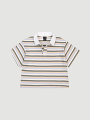 Поло оверсайз Mjölk Полоска серая