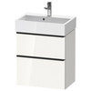 Duravit D-Neo Тумбочка подвесная компакт,625x584x372, 1 ящик, цвет: белый высокоглянцевый DE432902222