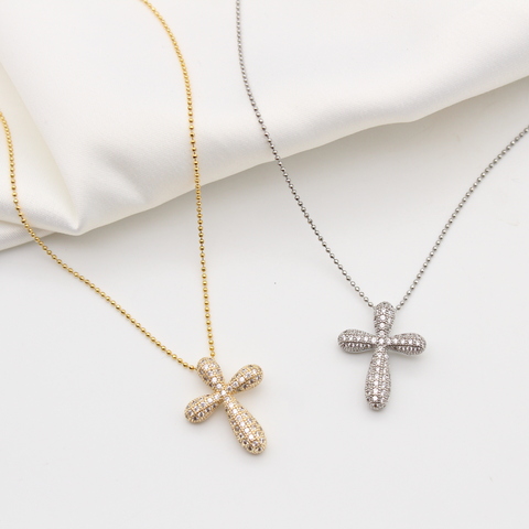 Цепочка Katya Dzhon с крестиком в кристаллах