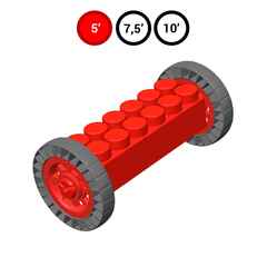 Мост без элементов фаркопа с колесами для GigaBloks