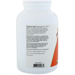 Now Foods, Сертифицированная органическая шелуха семян подорожника, 12 унций (340 г)