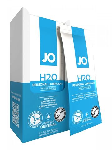 Лубрикант на водной основе JO Personal Lubricant H2O - 12 саше по 10 мл. - System JO JO H2O Classic JO40688