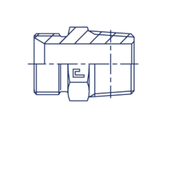 Штуцер FC BSP 1/8" BSPT 1/8" CAST