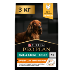 Pro Plan сухой корм для взрослых собак мелких и миниатюрных пород (курица, рис) 3 кг