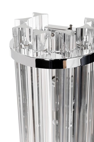 Бра стеклянное d35см Garda Decor хром классический стиль, E14, 40W