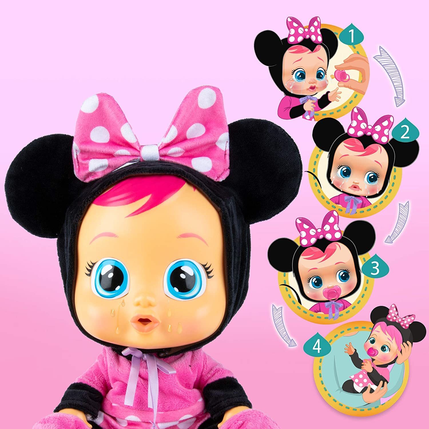 Куклы cry babies. Кукла Cry Babies Minnie Mouse. A Baby's Cry. Кукла Cry Babies мини Маус в домике. Cry Babies Minnie.