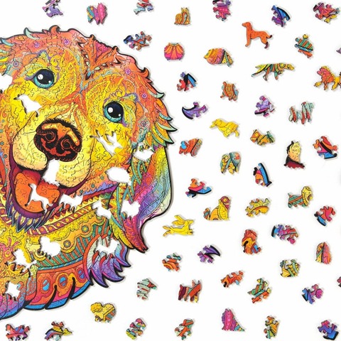 Собака от Dazzle Puzzle - Деревянные детали пазла разной формы, картины которые вы собираете сами