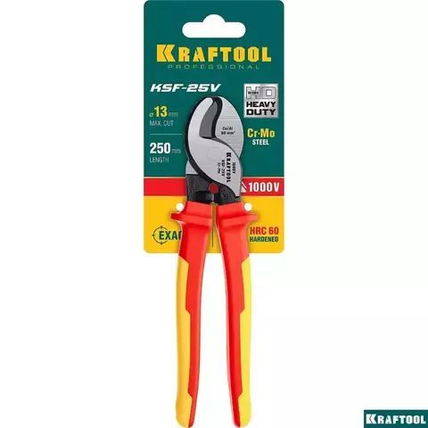 KRAFTOOL KSF-25V d 13мм 250мм VDE 1000В усиленный, Диэлектрический кабелерез (23334-25V)