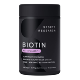 Биотин 10000 мкг, Biotin 10000 mcg, Sports Research, 120 капсул 1