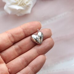 Подвеска Сердце 16 мм, родий, П899