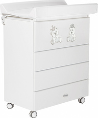 Комод пеленальный Bagnetto "MAJESTY" (BIANCO/WHITE (белая))