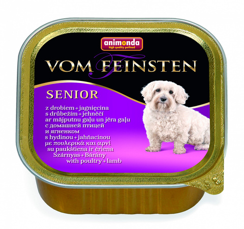 Animonda Vom Feinsten Senior консервы мясо домашней птицы/ягненок для собак старше 7 лет 150г