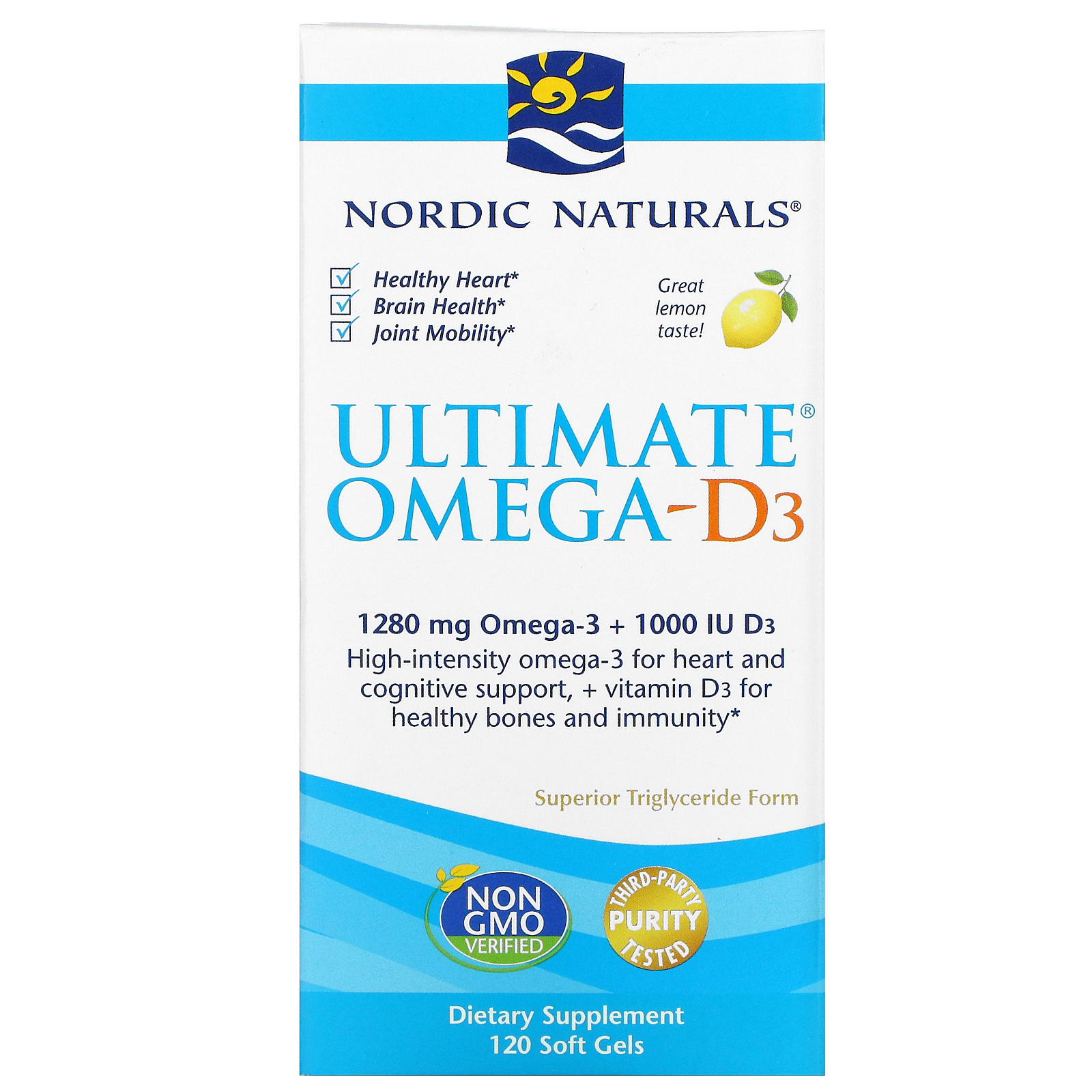 Nordic Naturals, Ultimate Omega-D3, омега-3 и витамин D3, со вкусом ...