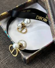 67542- Серьги-пусеты (диорки) DIOR TRIBALES с подвесками
