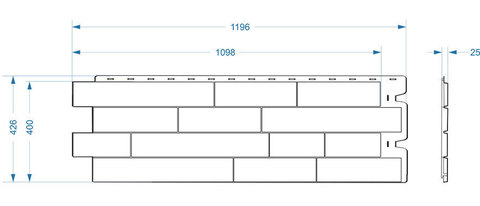 Фасадная панель Деке Камень 1098х400 мм